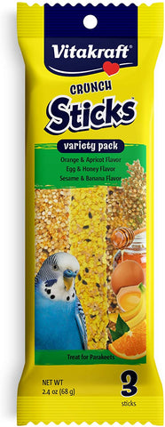 Vitakraft Parakeet Glazed Treat Stick Variety 3 pk