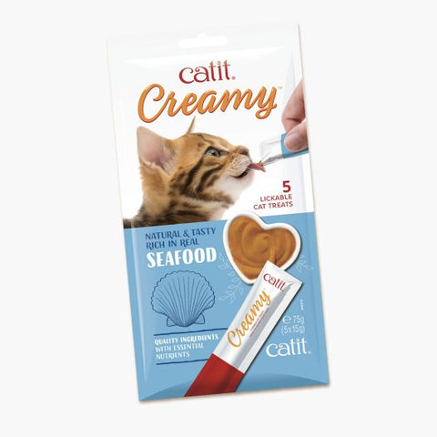 Catit Creamy Cat Treats - Seafood 5 Pack