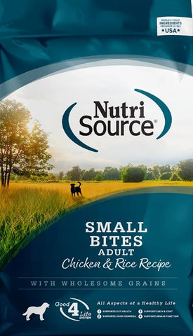 Nutrisource Dog Adult Chicken & Rice Small Bite 15#