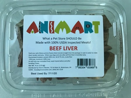 Animart Treats - Beef Liver (5oz)