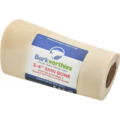 Barkworthies Stuffed Shin Bone: 3-4''