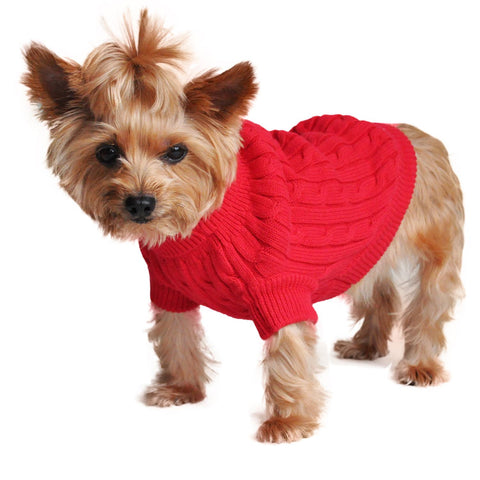 Fashion Pet Dog Fisherman Sweater (Red)