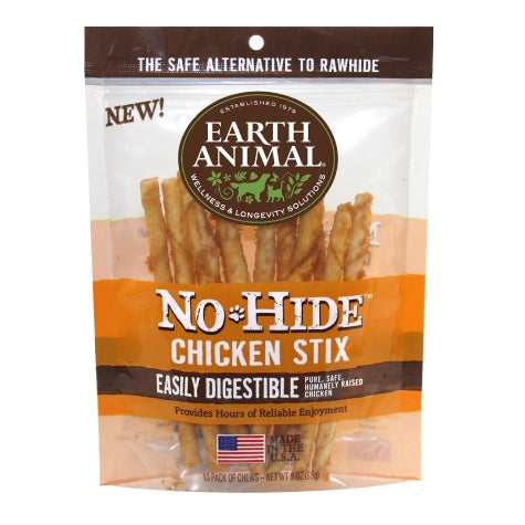 Earth Animal No Hide 10 Pack Chicken Stix